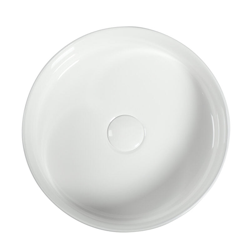 Lvia Round Semi Recess Drop In Ceramic Basin