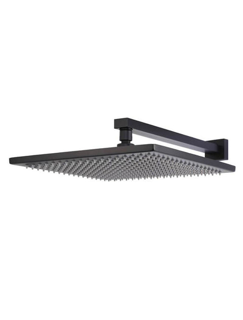 Meir Square Wall Shower w/300mm shower rose w/400mm arm in Matte Black shower set