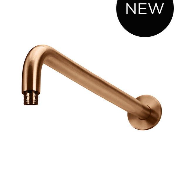 Round Wall Shower Curved Arm 400mm