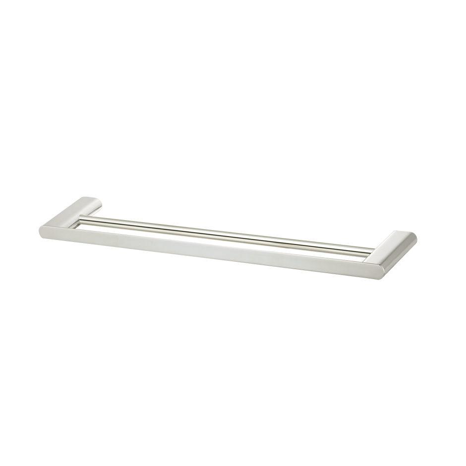 Madrid Double Towel Rail 650mm in Brushed Nickel