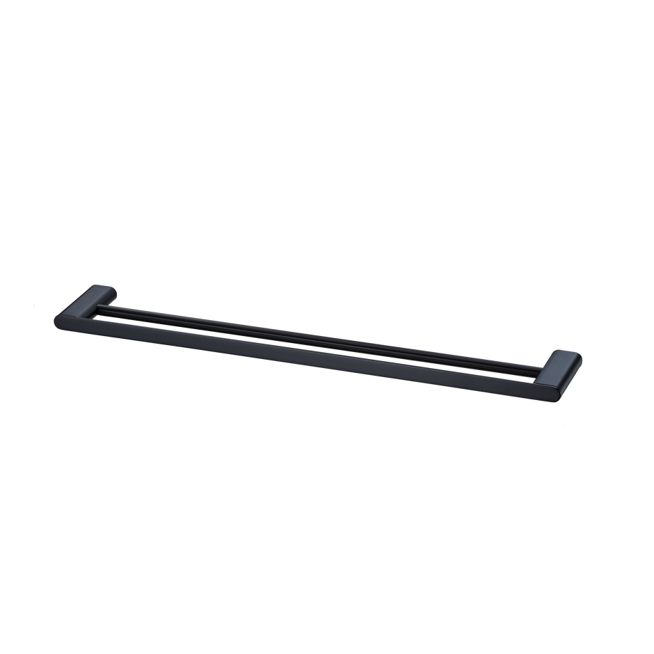 Madrid Double Towel Rail 650mm in Matte Black
