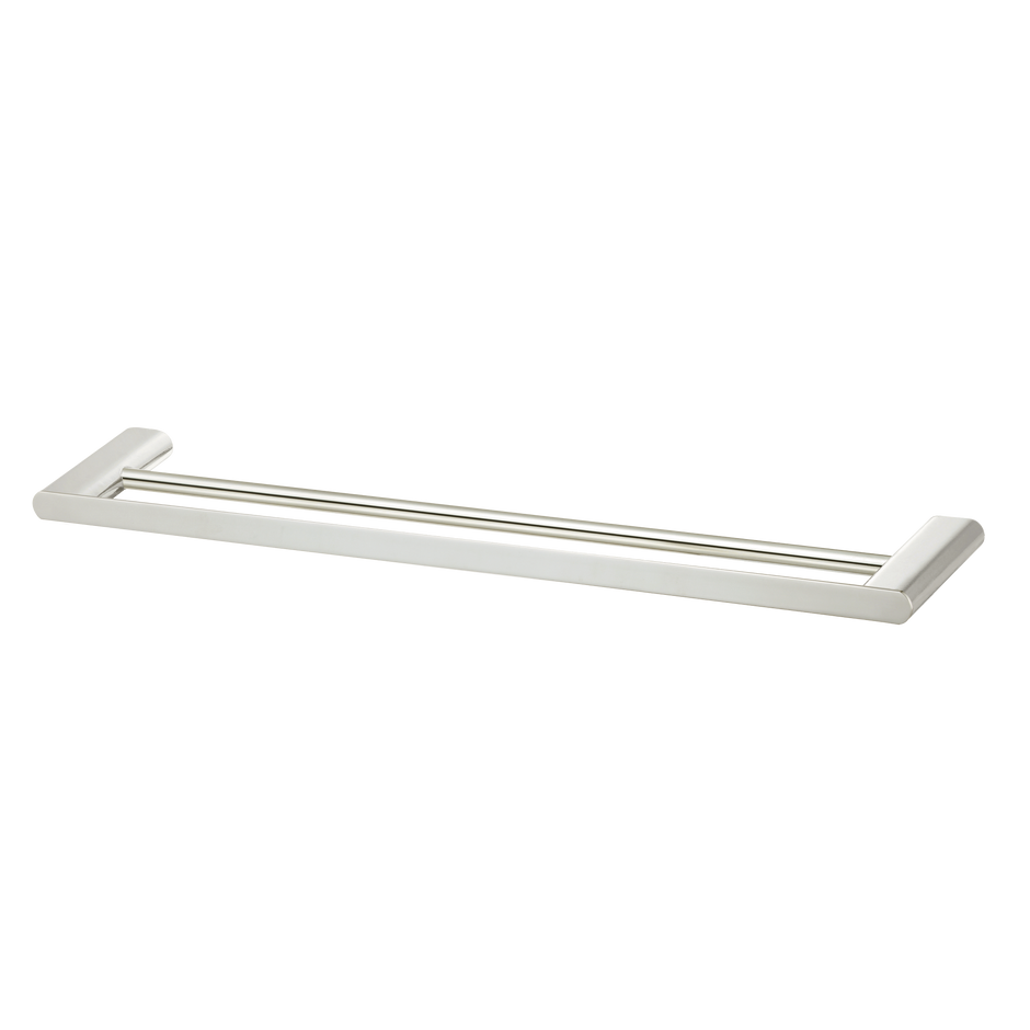 Madrid Double Towel Rail 800mm in Brushed Nickel