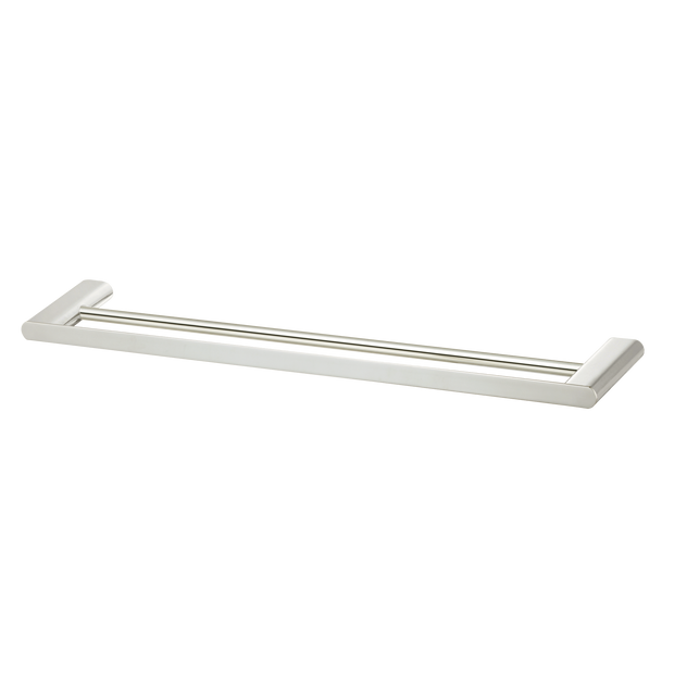Madrid Double Towel Rail 800mm in Brushed Nickel