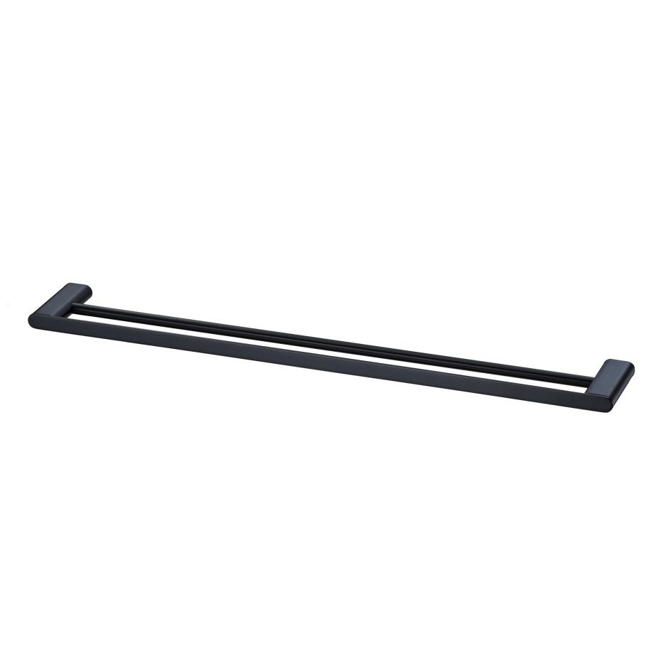 Madrid Double Towel Rail 800mm in Matte Black