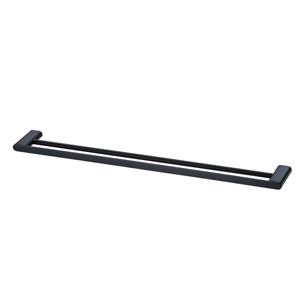 Madrid Double Towel Rail 800mm in Matte Black