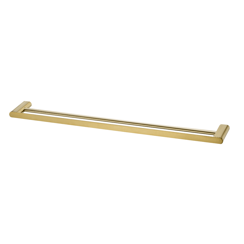 Madrid Double Towel Rail 800mm in Classic Gold