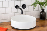 Round Wall Mixer Pinless Handle Trim Kit (In-wall Body Not Included) - Matte Black