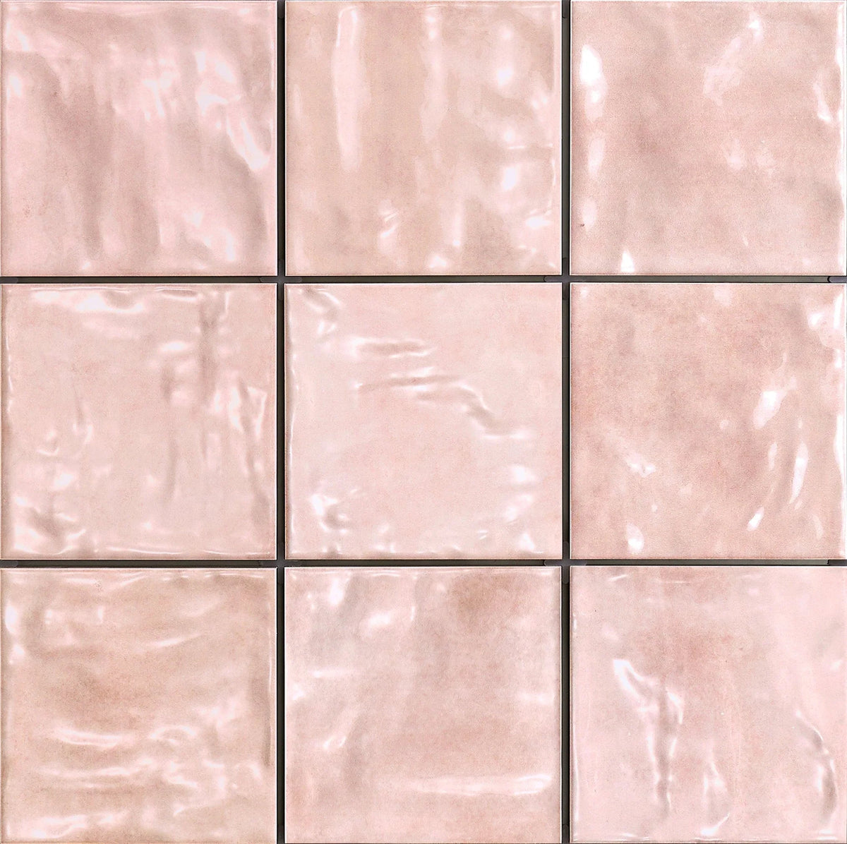 Mallorca Pink Gloss Porcelain Tiles 120x120mm tile