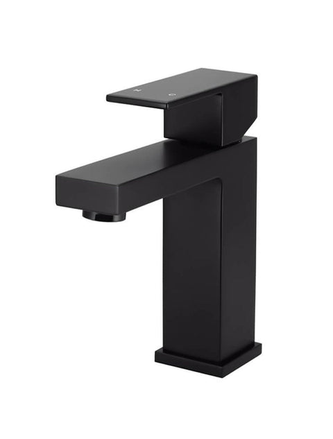 Meir Square Basin Mixer in Matte Black
