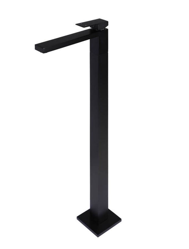 Square Freestanding Bath Mixer in Matte Black