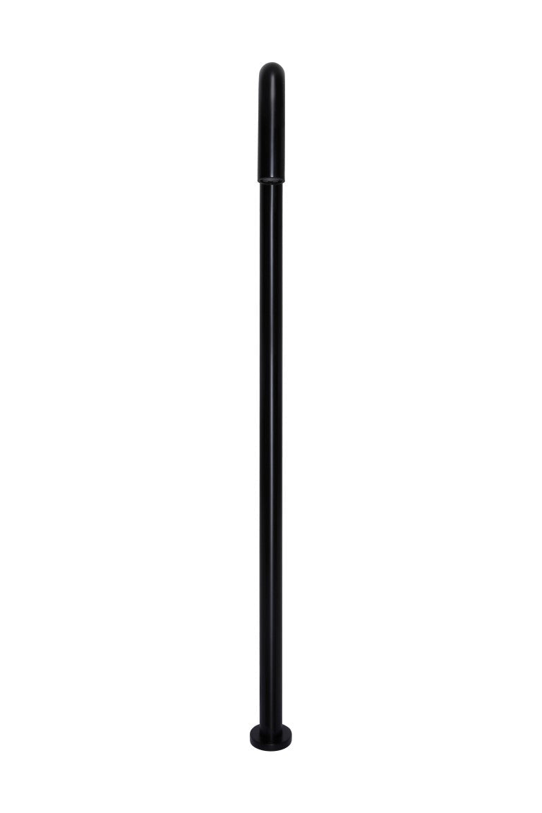 Round Freestanding Bath Spout - Matte Black