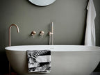 Round Shower on Swivel Bracket - Champagne