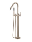 Round Freestanding Bath Spout and Hand Shower