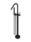 Round Paddle Freestanding Bath Spout and Hand Shower