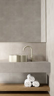 Round Gooseneck Basin Mixer with Cold Start - PVD Brushed Nickel