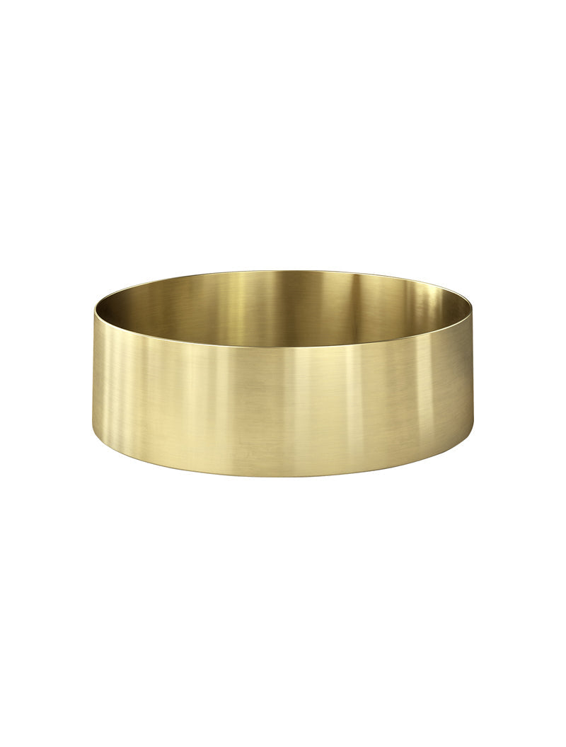 Lavello Round Steel Bathroom Basin 380 x 110 - PVD Tiger Bronze