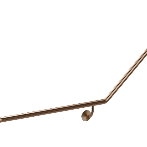 Meir Mobility 40 Degree Left Side Grab Rail - Lustre Bronze