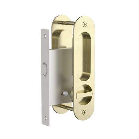 Meir Curvae Oval Flush Pull, Privacy door handle