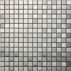 Metal Silver Brushed Tiles and Mosaics 20x20mm tile