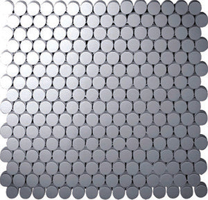 Metal Silver Mosaics 20 Roundmm Tiles tile