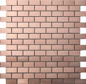 Metal Copper Tiles and Mosaics 20x40mm tile