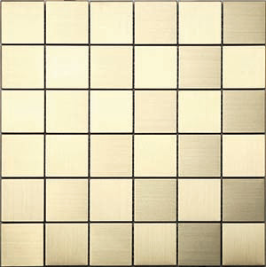 Metal Brass Tiles and Mosaics 50x50mm tile