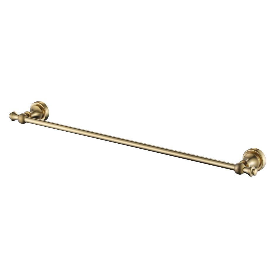 Medoc Single Towel Rail 600mm Brushed Bronze