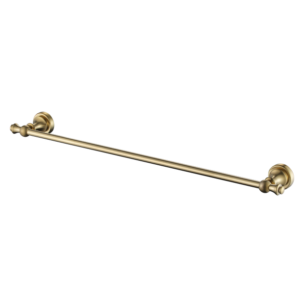 Medoc Single Towel Rail 600mm Brushed Bronze