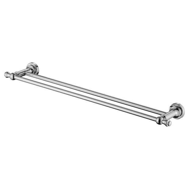 Medoc Double Towel Rail 600mm in Chrome