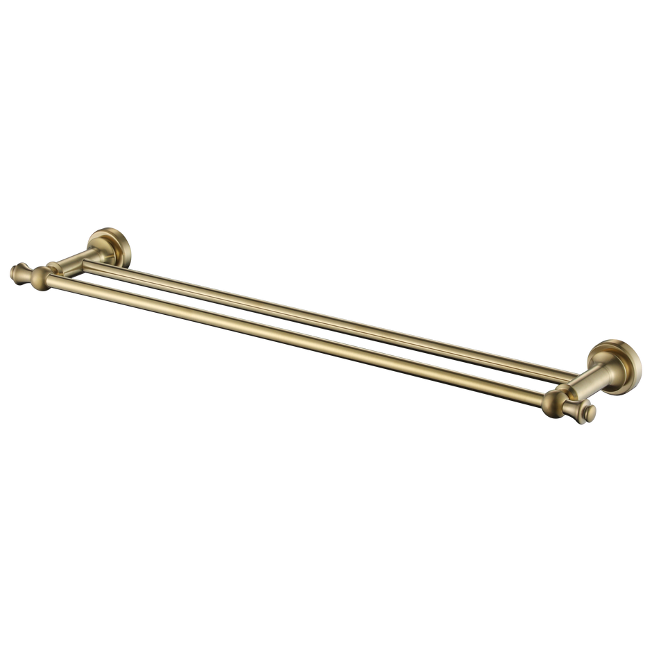 Medoc Double Towel Rail 600mm Brushed Bronze