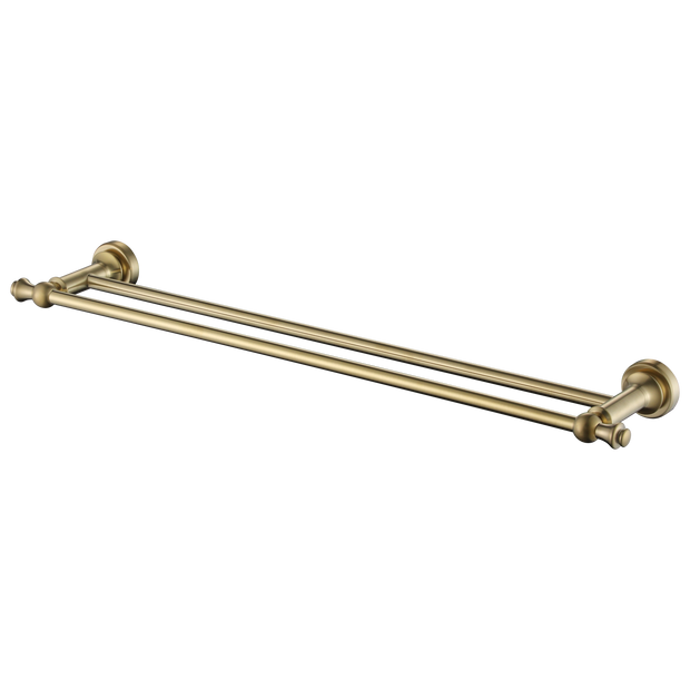 Medoc Double Towel Rail 600mm Brushed Bronze