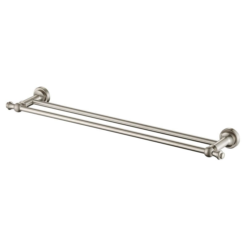 Medoc Double Towel Rail 600mm - brushed-nickel