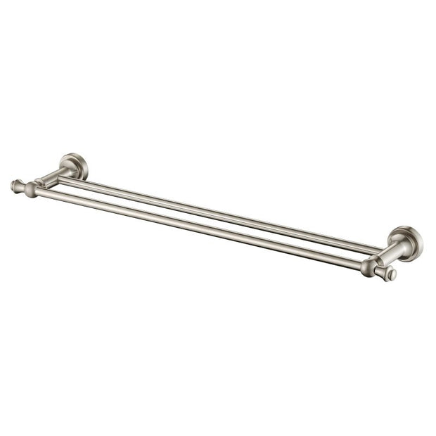Medoc Double Towel Rail 600mm - brushed-nickel