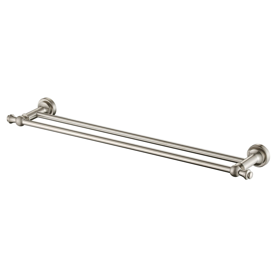 Medoc Double Towel Rail 600mm Brushed Nickel