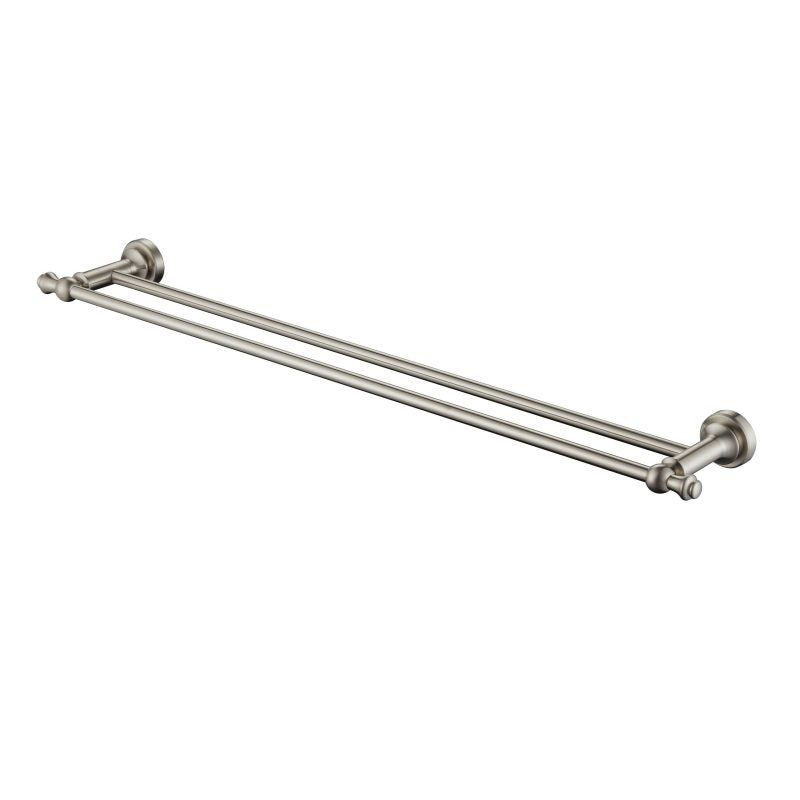 Medoc Double Towel Rail 750mm - brushed-nickel