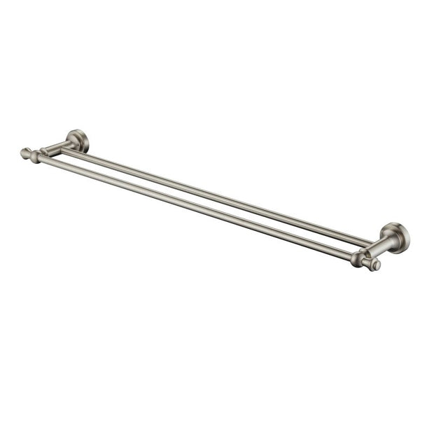 Medoc Double Towel Rail 750mm - brushed-nickel