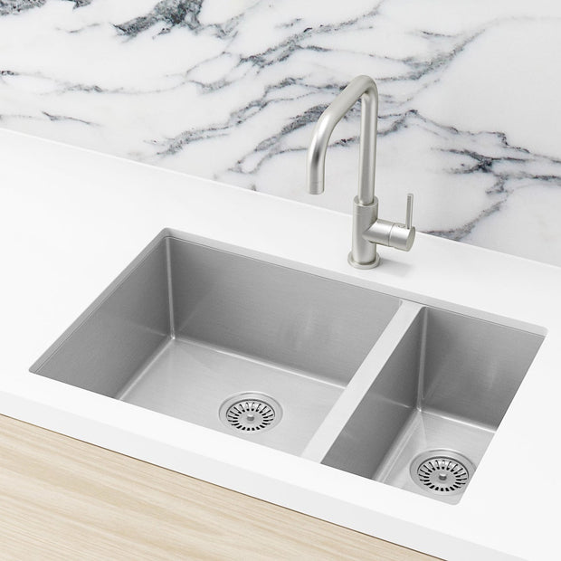 Lavello Kitchen Sink - One & Half Bowl 670 x 440 - PVD Brushed Nickel