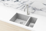 Lavello Kitchen Sink - One & Half Bowl 670 x 440 - PVD Brushed Nickel