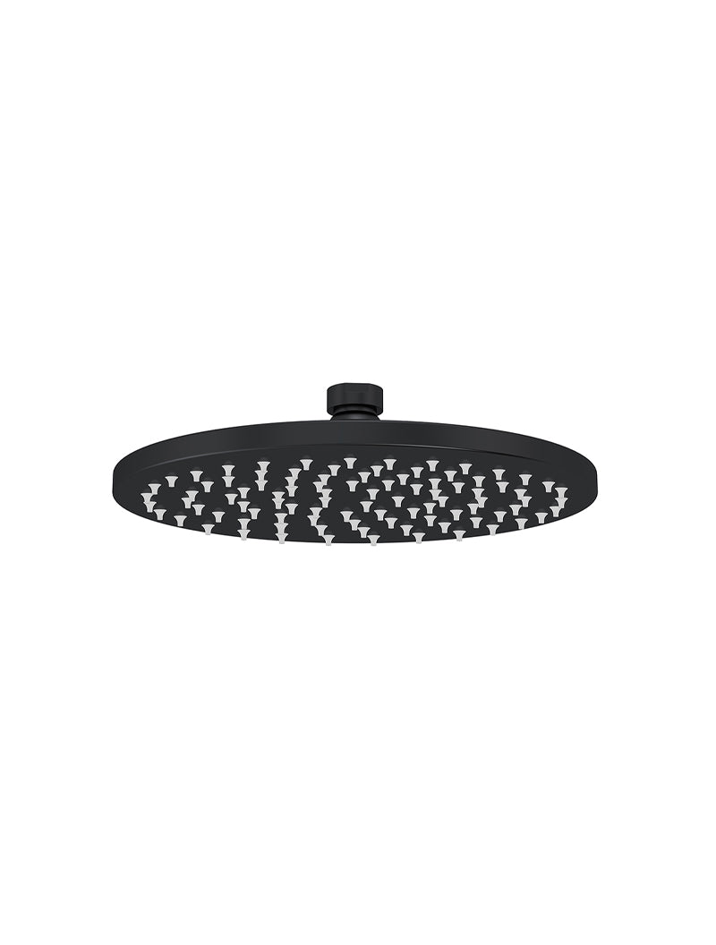 Round Shower Rose 200mm - Matte Black