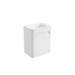 Mini Hartelle Fluted Wall Hung Matte White Cabinet