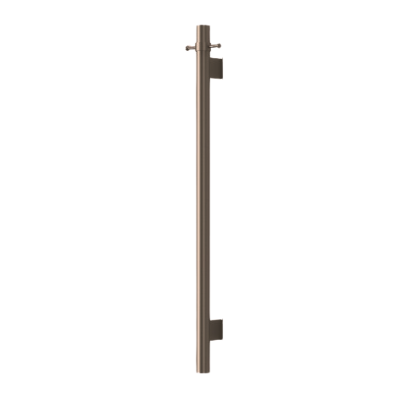 Mirage Vertical Heated Towel Rail - antique-brass