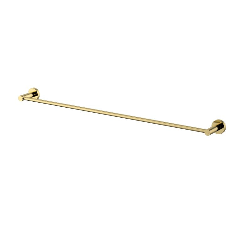 Mirage Single Towel Rail 750mm Polished Brass