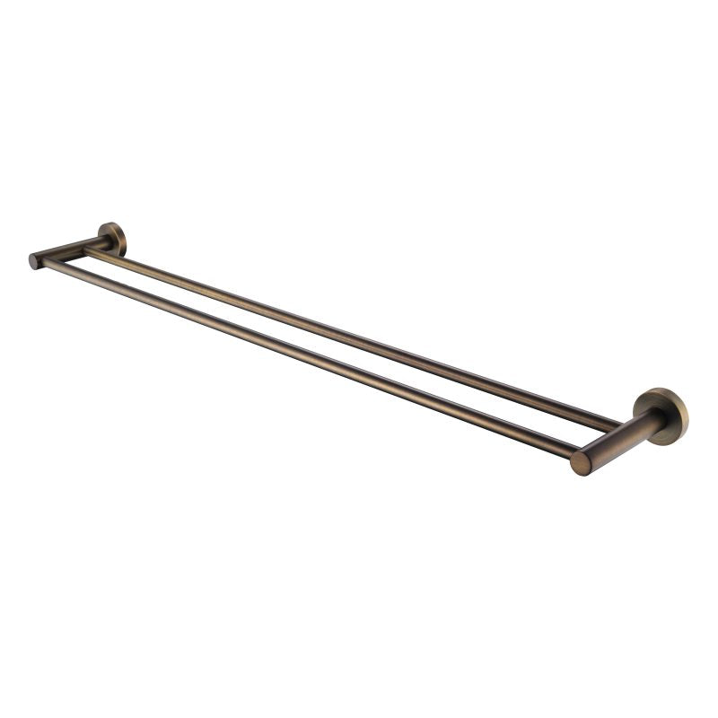 Mirage Double Towel Rail 600mm - antique-brass