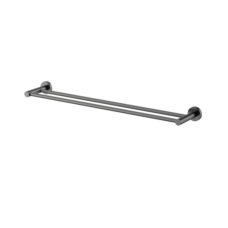 Mirage Double Towel Rail 600mm - gun-metal