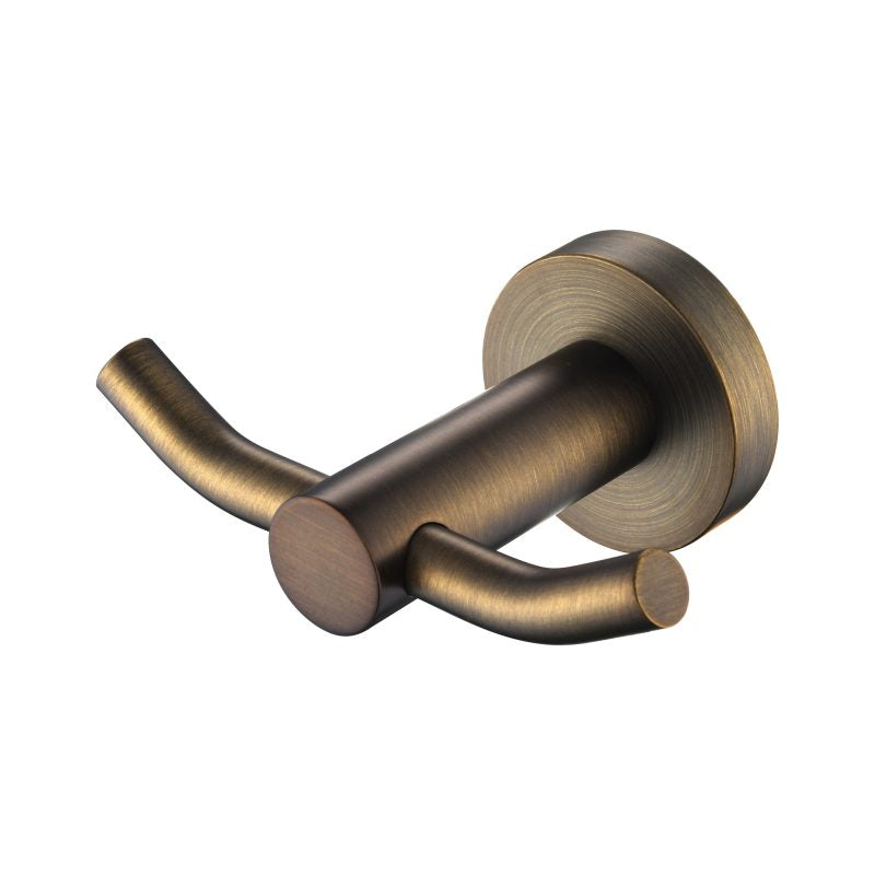 Mirage Double Robe Hook - antique-brass