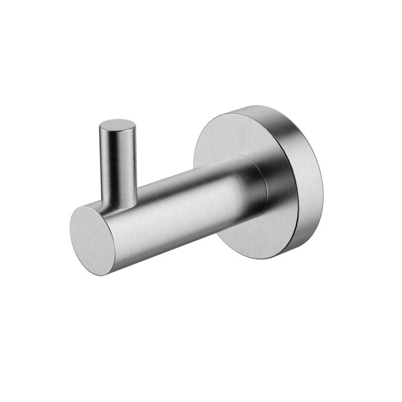 Mirage Single Robe Hook - brushed-chrome