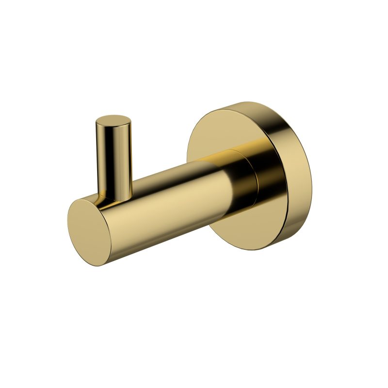 Mirage Single Robe Hook - polished-brass