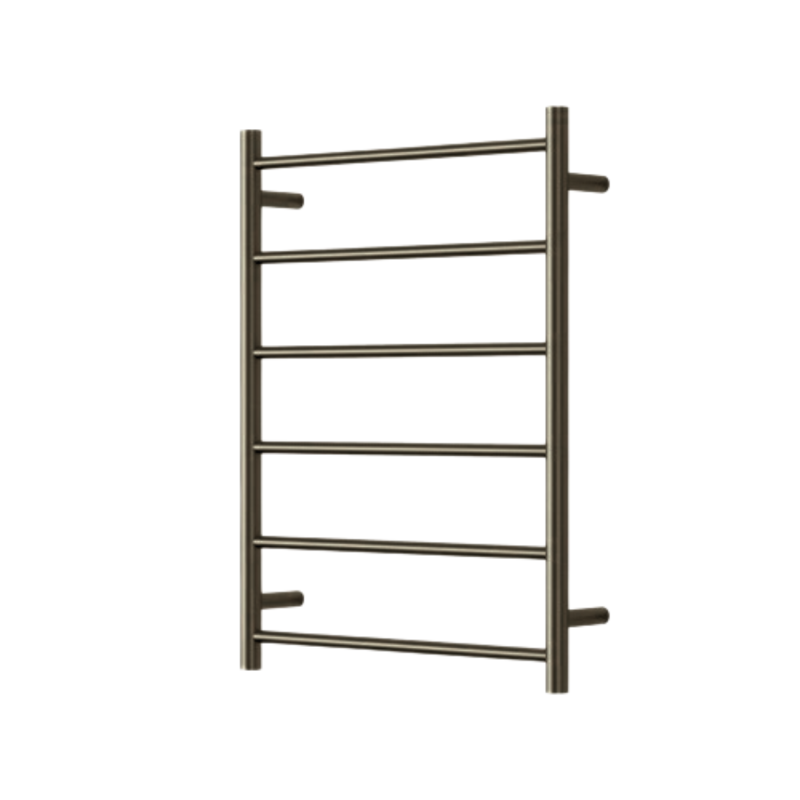 Mirage 6 Bar Heated Towel Rail - antique-brass