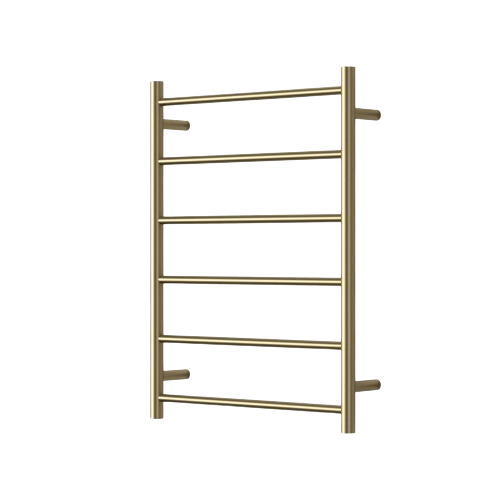 Mirage 6 Bar Heated Towel Rail - brushed-bronze