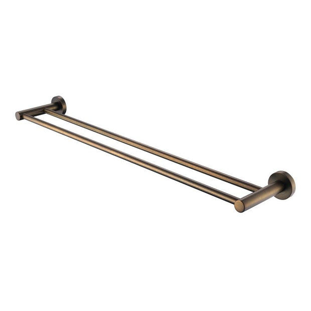 Mirage Double Towel Rail 750mm Antique Brass